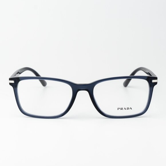 Prada Men Eyeglasses Blue Crystal Square Unisex PR14WV 08Q1O1 BRAND NEW - Picture 2 of 10